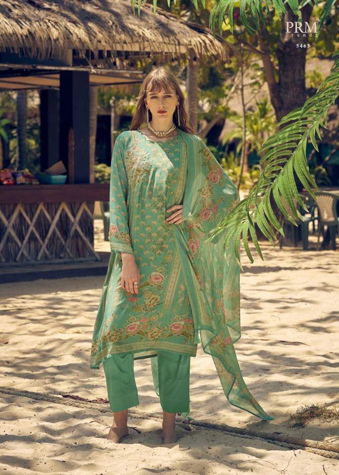 Mehreen By Prm Muslin Silk Embroidery Work Printed Dress Material Wholesale Market In Surat